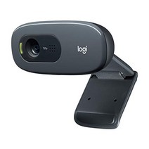 Logitech C270 웹캠 HD 720p 60° 시야 고정 초점 노출 보정 USB 연결 노이즈 감소 범용 마운트 Skype FaceTime 행아웃 등용 - 블랙 -17473, 웹캠 + 마이크가 있는 헤드폰
