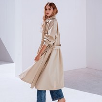 공장직영) 샌드 바바리 롱 트렌치코트 루즈핏 빅사이즈