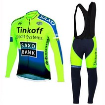 TINKOFF 긴 소매 사이클링 세트 산악 자전거 의류 가을 유니폼 Maillot Ropa Ciclismo