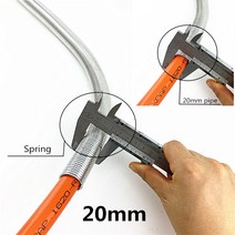 강제 전선관 파이프 무료 길이 500mm 직경 20mm 핸드 아웃 스프링 pvc 튜브 벤더 벤딩 도구 실버 와이어 도구, 한개옵션0
