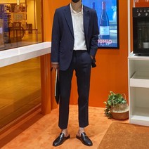 브랜드퀄리티 구김없는 스판 정장 수트 세트 셋업 4컬러