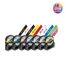 EPSON 엡손 호환 라벨테이프 6mm 9mm 12mm 18mm 24mm 라벨프린터기 테이프, 12mm 검정바탕/금색글씨-SC12KZ