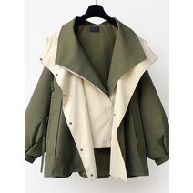방우리샵 여성의류 YJ-877 멋스러운 배색 트렌치자켓