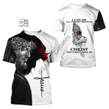 예수님 그리스도 PLstar Cosmos Christian olic Jesus R Streetwear 3DPrint Summer Casual Funny T-shirts, 11 T-shirts_10 6XL