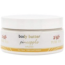 Pure Fiji 바디 버터 모이스처라이저 크림 건조한 피부용 페이스 및 로션 천연 오일 비타민 E 스타프루트 226.8g 8온스, Pineapple