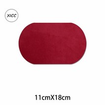 팔 누빔 가죽 핸드메이드 타원형 모양 마이크로 스웨이드 패브릭 팔꿈치 무릎 수리 철제 패치 몰려 들고 소재 의류 가죽 액세서리 아플리케 스티커 leather tag, 1pc 레드