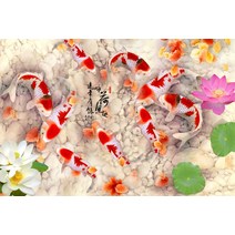 퍼즐10000피스 상서 잉어 고양이와 나무재질 5000조각 성인 퍼즐 1000지능계발완구 수입 품질, 기본, T01-아이보리 상서 잉어 500구역분리