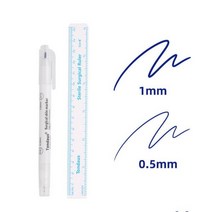 외과 피부 마커 펜 귀 코 피어싱 얼굴 미용 눈썹 문신 속눈썹 이식 메이크업 도구 방수 블루 화이트 1 개