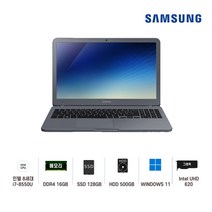 삼성전자 중고노트북 삼성노트북 NT551EBE i7-8550U 인텔 8세대 Intel Core i7 상태 좋은 노트북 15.6인치, WIN11 Pro, 16GB, 128GB, 코어i7 8550U, 나이트 차콜