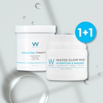 [1+1] 수분크림 토너패드 닦토 물방울 비건 피부과 화장품 대용량 세트 6개, 3세트