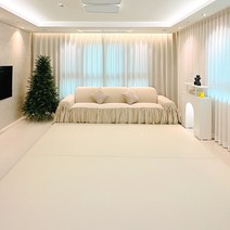 쁘띠메종 더블한판매트 리넨 280X280cm, 리넨베이지X웜그레이