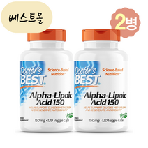 [해외] 닥터스베스트 알파리포산 150mg 60캡슐 2개 알리포산 베스트몰 미국직구 고약사, 60개