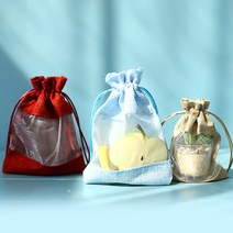 디더스트백 07 전면 투명 린넨 마 파우치 10장-가방 주머니