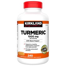 커클랜드 터메릭 1000 mg 240캡슐 Turmeric with Black Pepper Capsules, 240개입, 1개