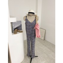 허니제이 / 폴팡 플리츠 주름 끈조절 와이드핏 점프슈트(2color)