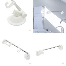 마트498 흡착 다용도걸이대 원룸필수품 베란다걸이대 상품걸이 행주걸이 가방고리 모자후크 유아옷걸이 조리도