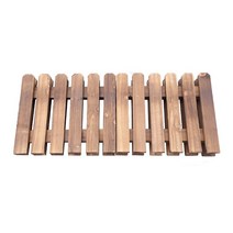 Makone 상표등록 탄화방부목 폴딩 펜스 울타리 칸막이 베란다 정원 화단 낮은울타리 화분가리개 원목 휀스, 카본 144×46cm (뾰족팁)