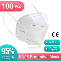 KN 95 마스크 FFP2 인증서 CE FFPP2 5 레이어 마스카라 FPP2 Homologada 유로파 FFP3 성인 FFP2Mask CE FP2 Masque FFP 2, White 100pcs