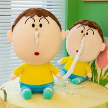 맹구 휴지케이스 차량용 티슈케이스 짱구 화장지보관함 인형, 46cm