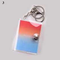 16 미니 작은 사진 앨범 열쇠 고리 1 2 인치 ID 인스턴트 Interstitial 스토리지 카드 도서 키 체인 애인 시간 메모리 선물, 2in3