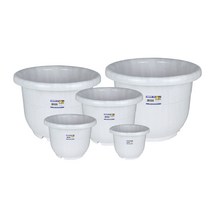 우림 원형화분 마블원화분 화이트색상