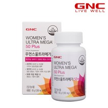 다중구성_[GNC] 우먼스 울트라메가 멀티비타민 50+ (60정) 30일분 x3병, 단품, 단품