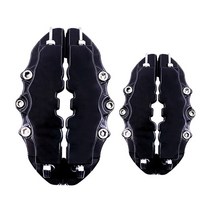 캘리퍼 커버 레드 2pcs 자동차 디스크 브레이크 전면 고광택 및 내열성 3d, [06] black L, 06 black L