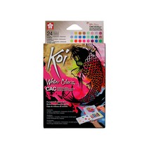 사쿠라 코이 워터칼라 메탈+형광+펄 24색 세트 / 크리에이티브 아트 컬러