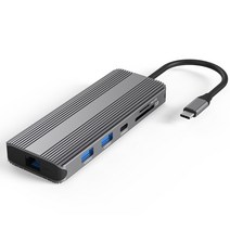 C타입 USB허브 Blueendless 10 in 1 포트 유형 C 어댑터 4K 120Hz, 02 HP105