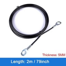 헬스용품 피트니스 케이블 풀리 기계 시스템 헤비 듀티 스틸 와이어 로프 가정 체육관 랫 풀다운 역도 운동 보디 빌딩, 2m+2m