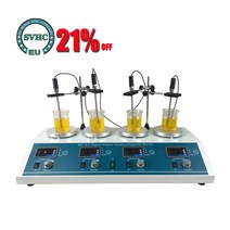 4헤드 자기 가열 교반기 실험실 믹서 디지털 디스플레이 1600rpm 무단 속도 조절 핫 플레이트 110/220V, [01] 220V