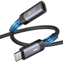 [c타입usb연장케이블코드웨이] 컴스 USB 3.1 Type-C 연장 케이블 M/F BT655, 1개, 1m