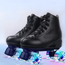 어린이 성인 공용 LED 롤러스케이트 롤러슈즈G-5, 43 (26.5cm), 블랙(바퀴led) 4