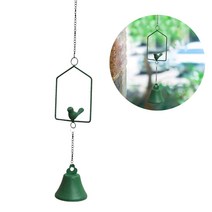 윈드차임 풍경 종 벨 캠핑소품 드림캐쳐 bird hanging wind bell for outdoor metal garden 잔디 장식 예술 아름다운 소리 펜던트 wind, 하얀