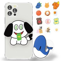 BB아크릴 클리어 바디 톡 스마트톡 그립 홀더 스마트폰 거치대 악세사리 그립감 폰 거치, 땀땀바니