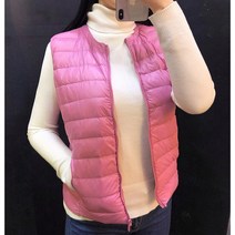 경량 덕다운 오리털 패딩조끼