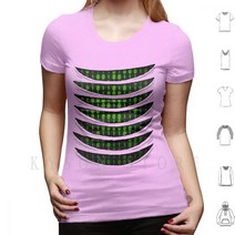 코딩로봇 코튼 티셔츠 내장 DIY S-6xl 제로 원 디지트 프로그래밍 컴퓨터 소프트웨어 해커 로봇 알고리즘, 23 W-Tee-Pink_05 XXL