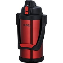 THERMOS 써모스 대용량 휴대용 등산용 추천 진공 단열 보냉 전용 물 병 보틀 텀블러 2 리터 운동용 스포츠, 2000mlml, 러스티레드