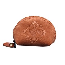 Huyfoig 레트로 소가죽 동전 보관 파우치 - 손목 지갑 돈 동전 잔돈 지폐 작은 개인 물품을 휴대하고 보관할 수 있습니다 - 남성 및 여성용 수제 빈티지 선물 브라