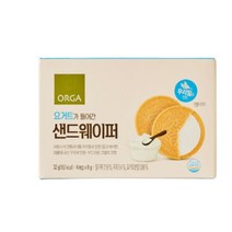 우리집 요거트가 들어간 샌드웨이퍼 32g 달달구리 건강한 아이간식 어른간식 추석 설날 명절 올가 홈캉스 식재료, 8개
