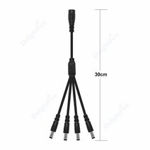 전원분배기 호환 5.5mm 2.1mm DC 전원 분배기 케이블 1 ~ 2/3/4/5/6/8 웨이 5V 12V 24V 어댑터 LED 스트립, 05 1 to 4 way black_04 10pcs