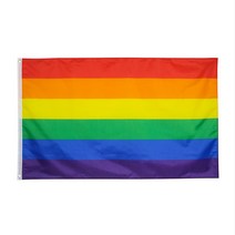 라지 레인보우 프로그레스 프라이드 플래그 레즈비언 게이 양성애자 LGBT 플래그 배너로 커뮤니티 지원 90*150cm, 01