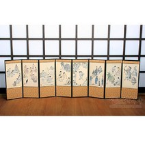 8폭실크병풍大-김홍도, 고급포장