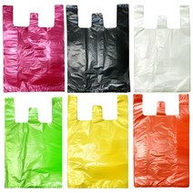 비닐봉지 검정 비닐봉투 마트 배달봉투 포장 두꺼운 재활용 2호 3호 4호 5호, 손잡이봉투 5호, 검정 / 80매