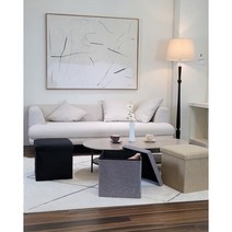 1+1 접이식 패브릭 수납스툴 리빙박스 집들이 이사선물 보조 받침대 의자 옷정리함 화장대, 베이지, 브라운