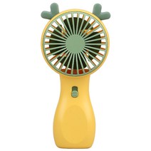 YISOKO 사슴뿔 usb미니선풍기 저소음 오로라사무실선풍기, 옐로우, 옐로우