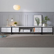 1800 낮은 거실장 수납 테이블 장식장 휴게실 탕비실 안방 TV다이 신혼 연수원, 화이트