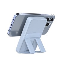 플랜비 맥세이프 아이폰 무선 부착식 대용량 보조배터리, 아이스블루(10000mAh), 스탠드 더블
