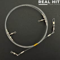 리얼히트 외수질채비 농어 우럭채비 투명 2개입, 투명 30호, 2단 단차 35cm(2개입), 2개