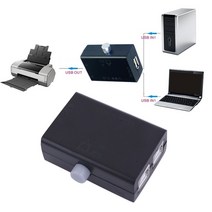 철근탐사기 블랙 ABS 유니버설 미니 USB 공유 스위치 박스 허브 2 포트 PC 컴퓨터 스캐너 프린터 매뉴얼 그, 한개옵션0